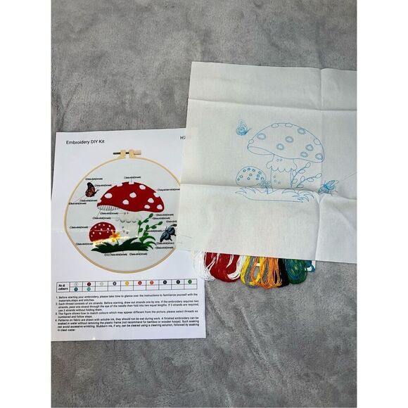 Mushroom Embroidery Beginners Kit - Picture 2 of 5